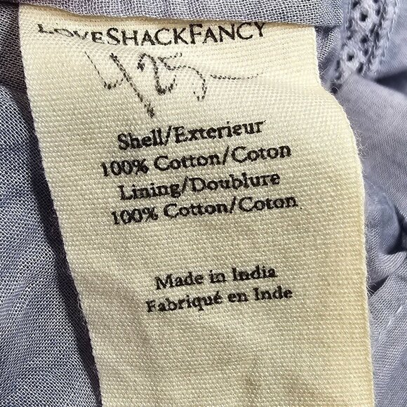 Love Shack Fancy Womens S Purple Edie Midi Dress NWOT with FLAW - Picture 11 of 12